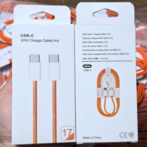 Cáp sạc USB-C 60W bện dù cho iPhone 15 16 17 Pro Max